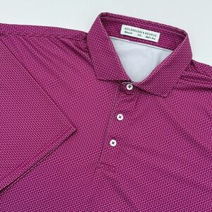 Holderness & Bourne Duncan Golf Polo Shirt Mens 2XL Darts AOP Pink Performance